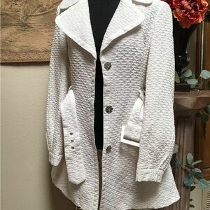INC International Concepts Textured White Jacket
